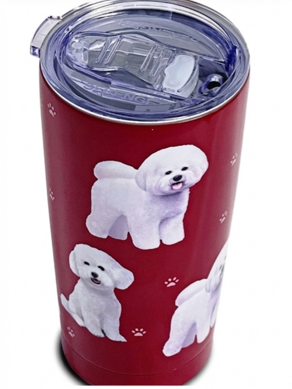Bichon Frise SERENGETI 20 oz Red Ultimate Insulated Tumbler Stainless Steel New